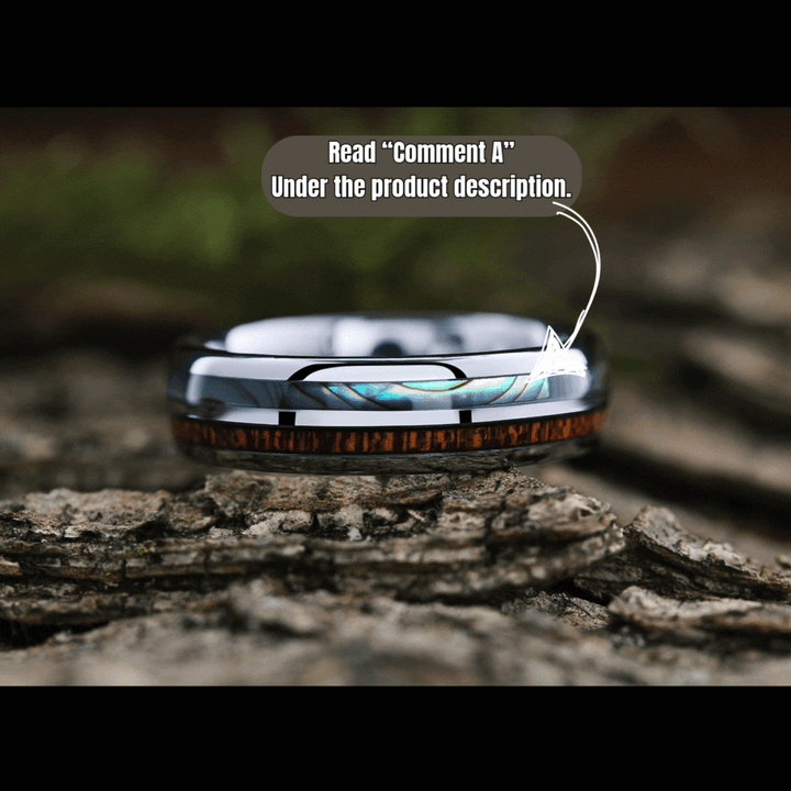 OCEAN WOOD - HALF ABALONE & HALF KOA WOOD (6MM)