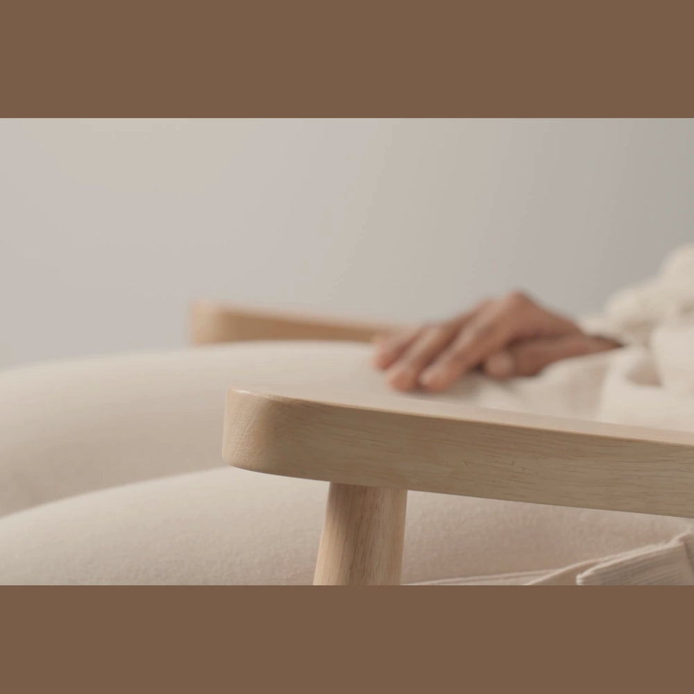 Women's Rose Gold Wedding Band With Wood Inlay - Video