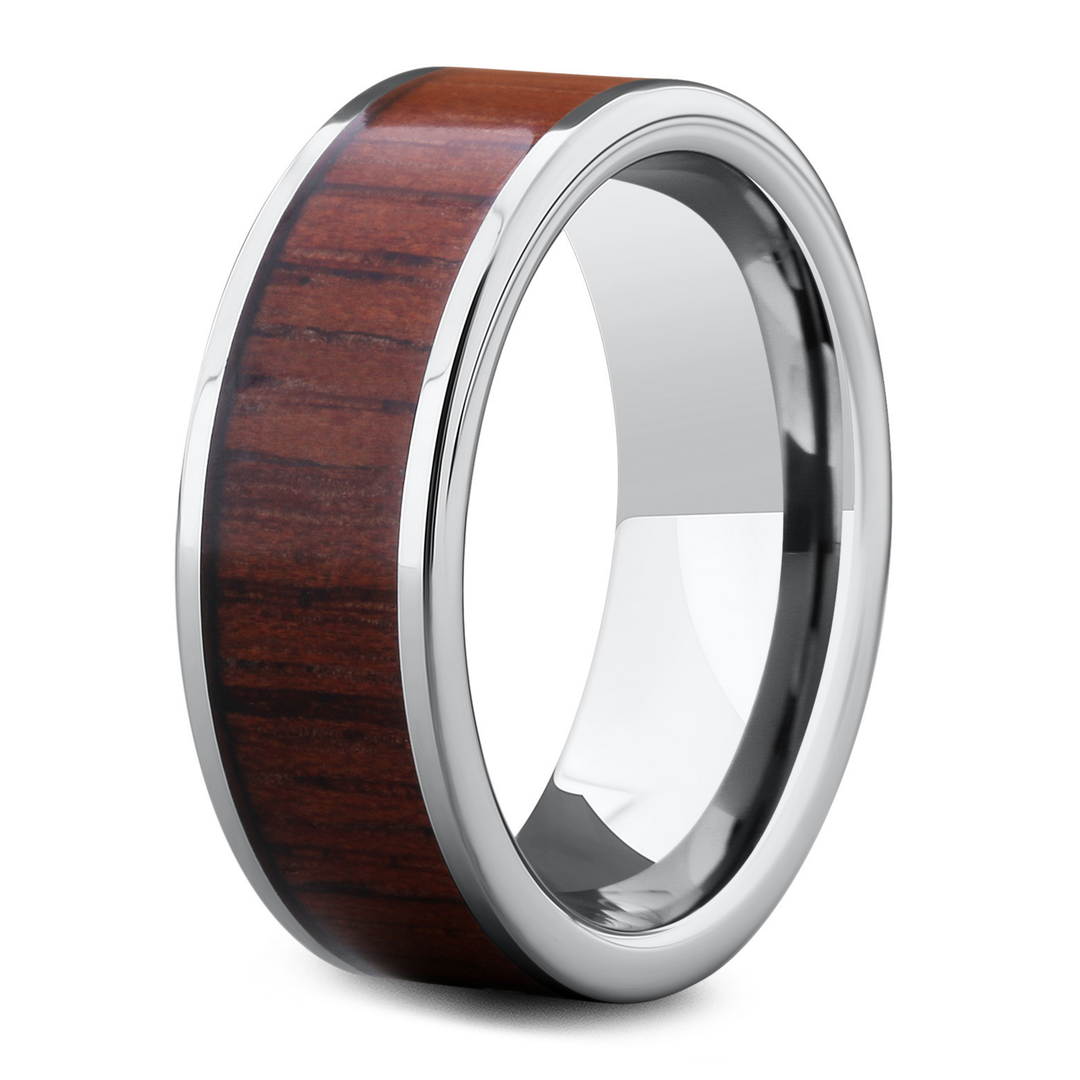 Men's Tungsten Wooden Wedding Ring