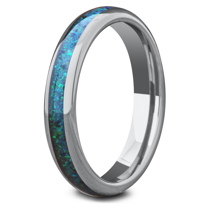 Aqua Opal Ring  | Women's Opal Wedding Band