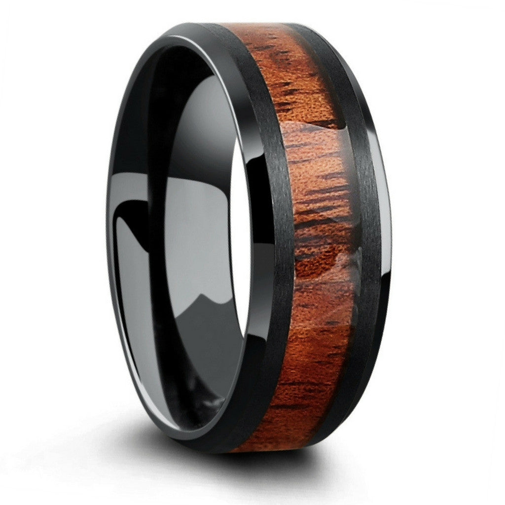 Yooper - Black Tungsten Wood Ring