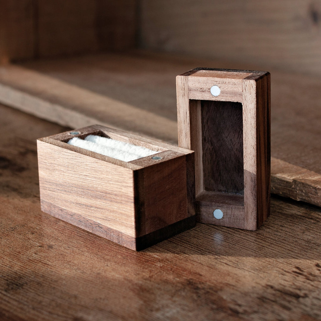 Magnetic Wooden Ring Box - Customizable With Your Own Personal Message