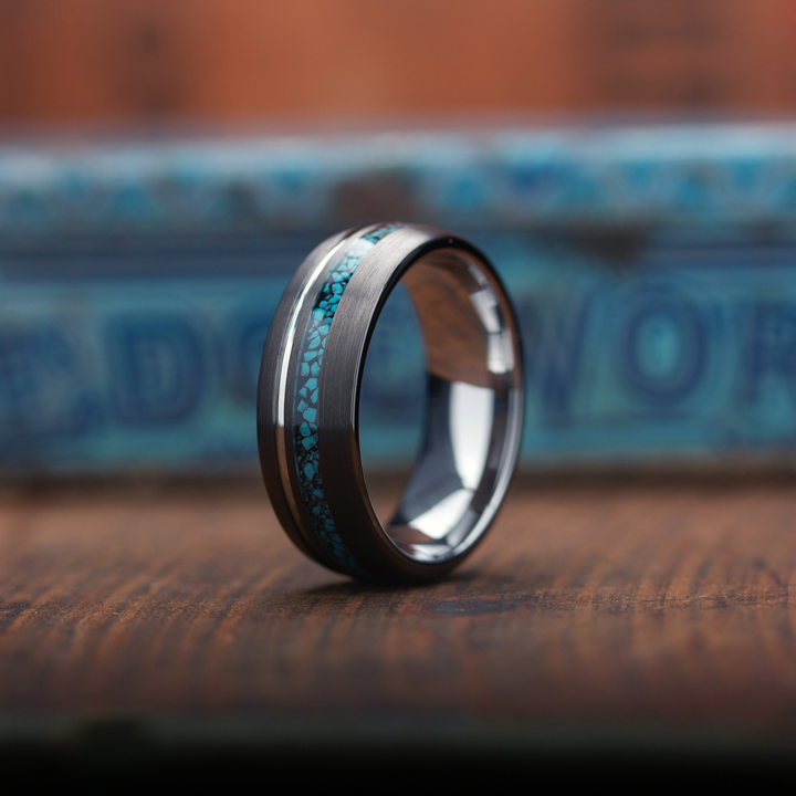 Men's Turquoise Wedding Band