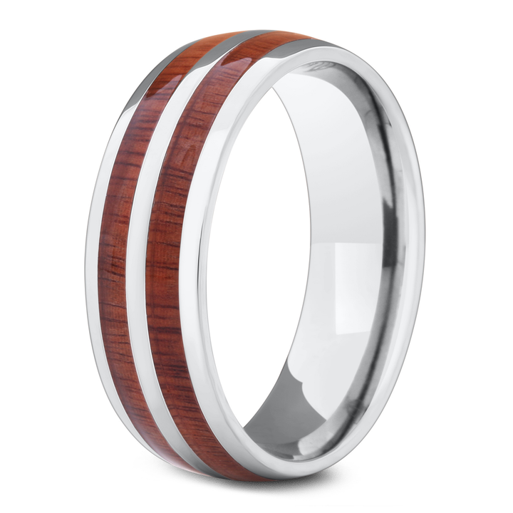 Titanium Wood Wedding Ring For Him - Men's Wedding Ring