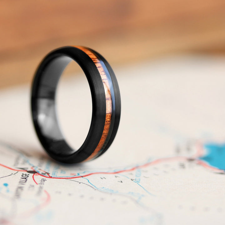 Mens Black Wooden Rings