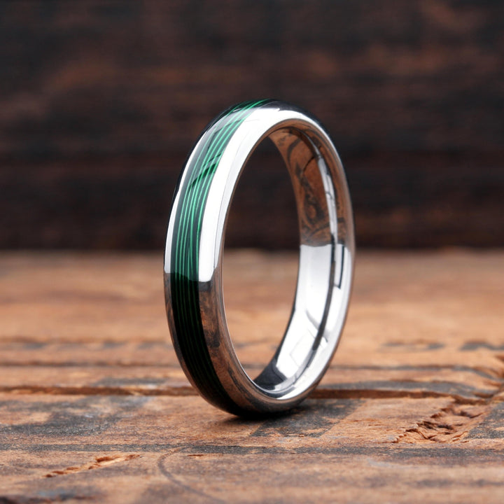 Women's Green Fishing Line Ring | Women's Fishing Line Wedding Band