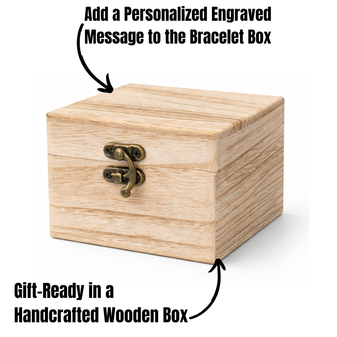 Fishing Line Bracelet Wood Gift Box - Personalized it with engraving