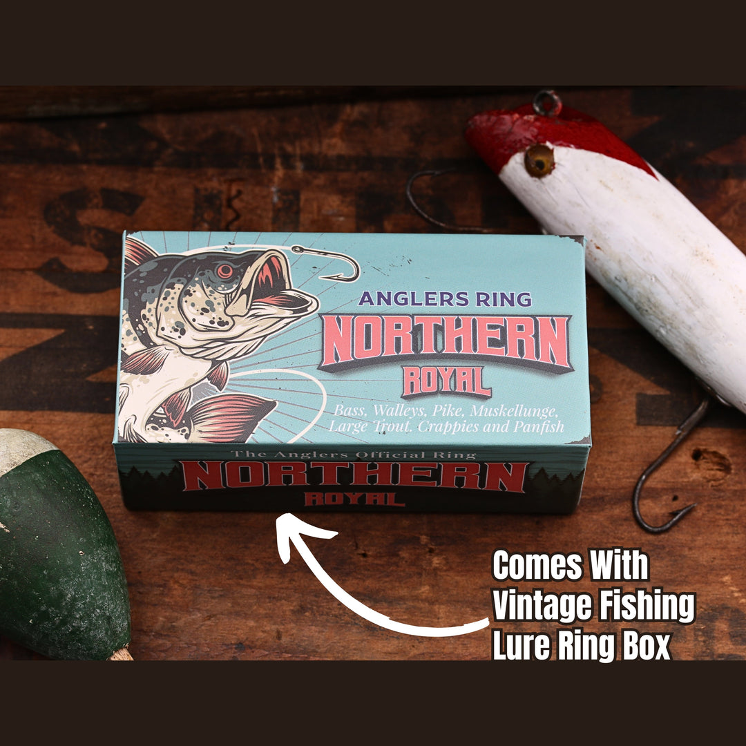 Includes Vintage Fishing Lure Ring Box