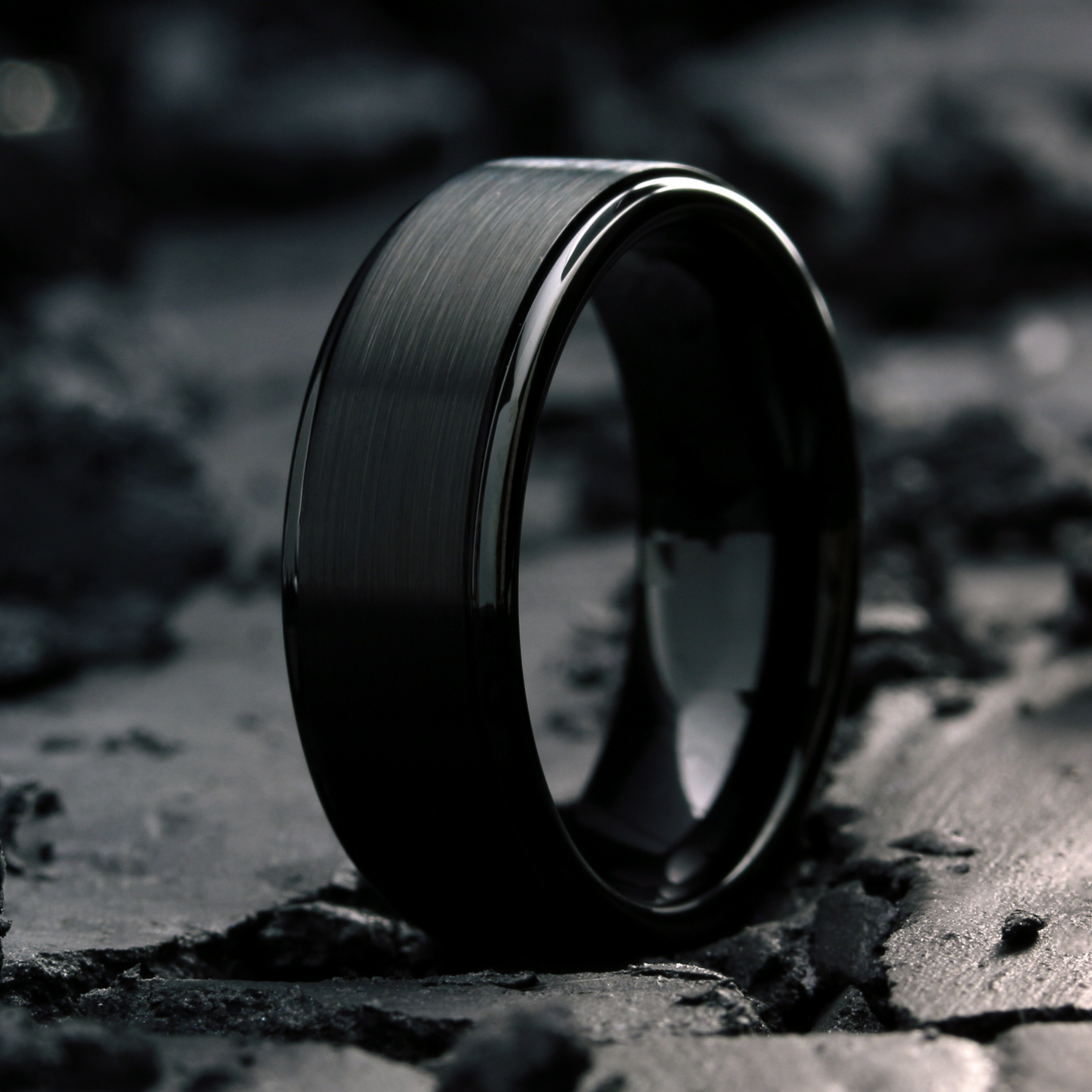 8mm/3mm Titanium Wedding Rings Black Plated Titanium Ring, Titanium Eternity Ring Personalize His and Her Titanium Rings,Anniversary deals Rings