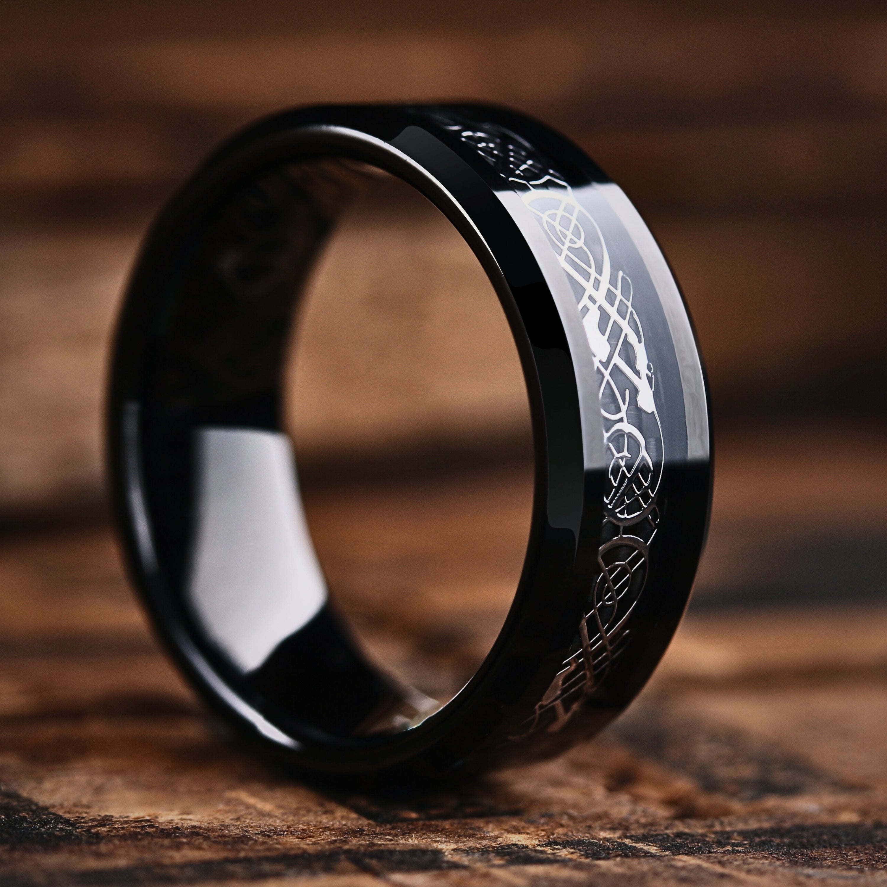 Mens black celtic wedding bands shop