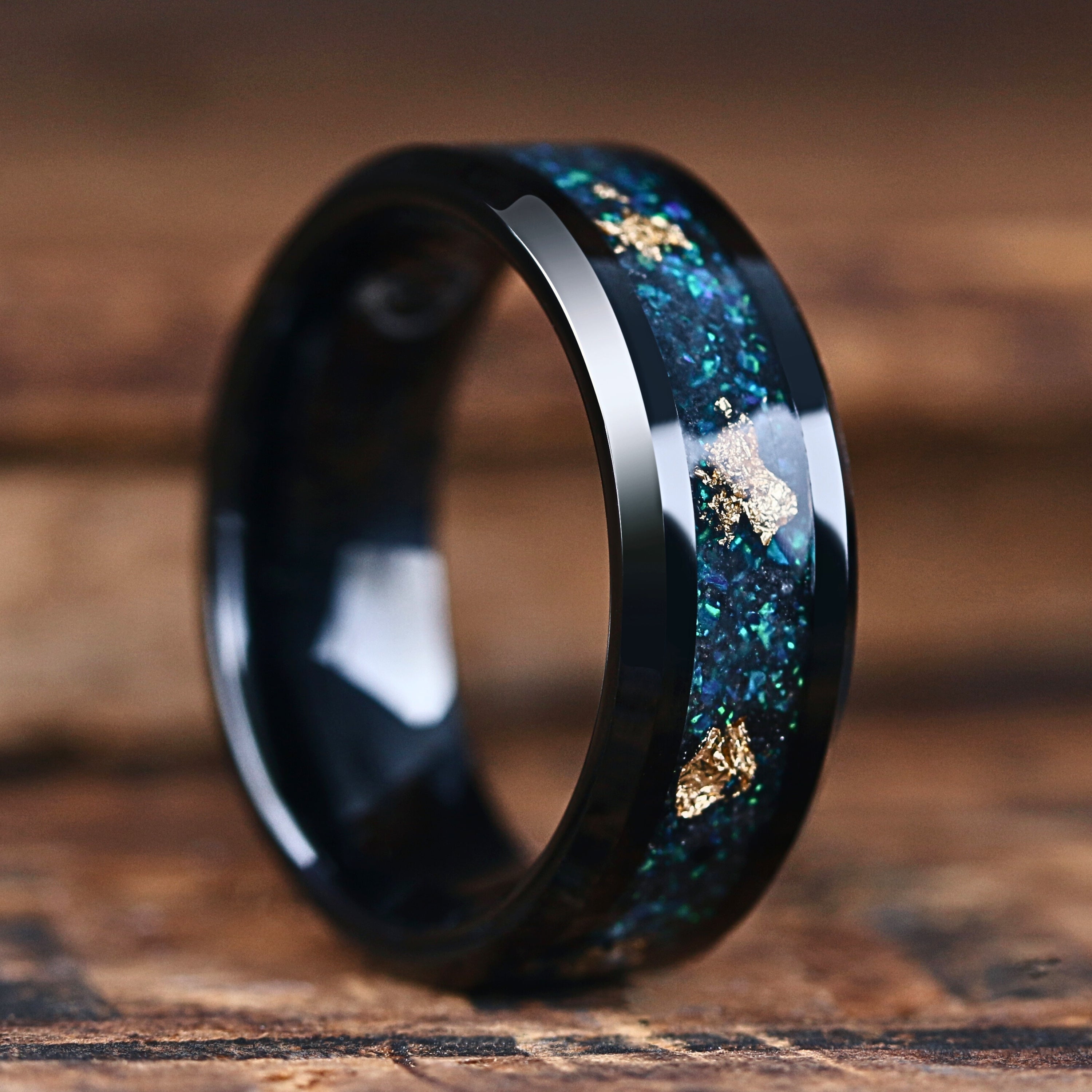 Ocean inspired wedding rings clearance