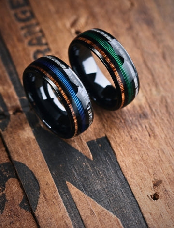 Men's Unique Wedding Bands - Men's Fishing Line Rings