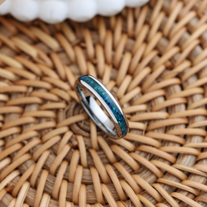Women's Aqua Opal Anniversary Ring