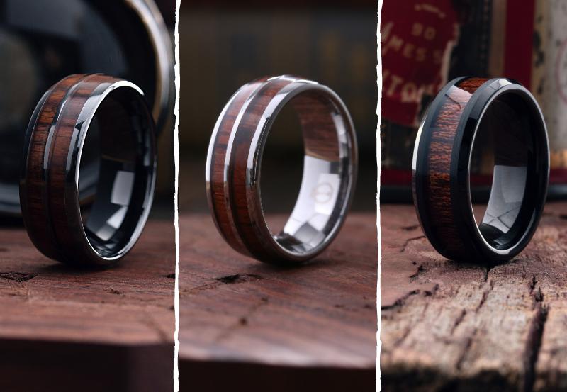 Men's Wooden Wedding Bands | The Outdoorsman Wedding Ring | Men's Wood Rings