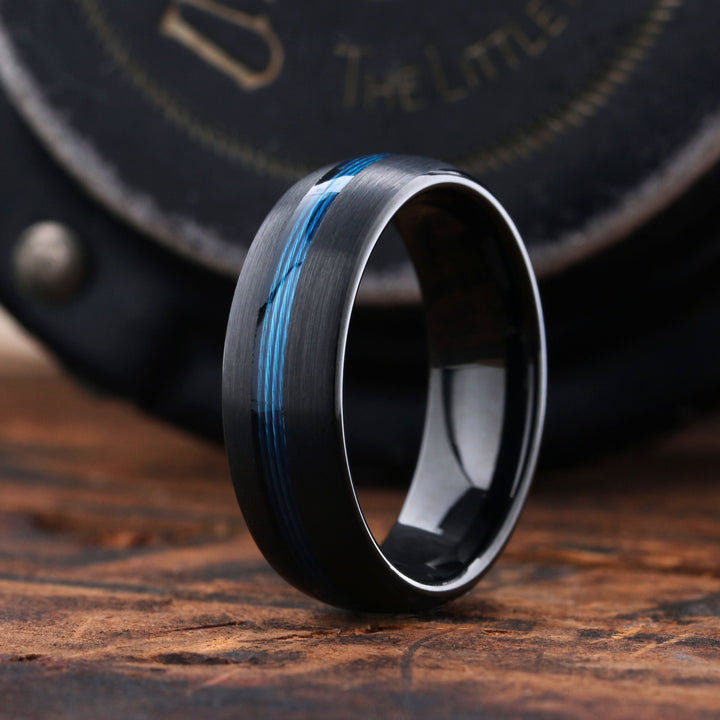 St. Clair Men's Fishing Line Ring - Men's Wedding Band