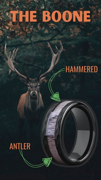 Boone - Deer Antler & Black Tungsten
