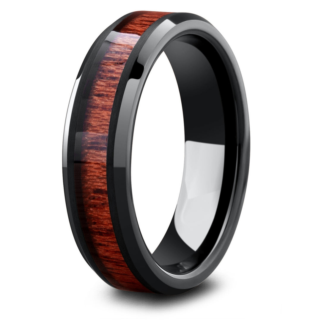 Men's Black Wooden Ring