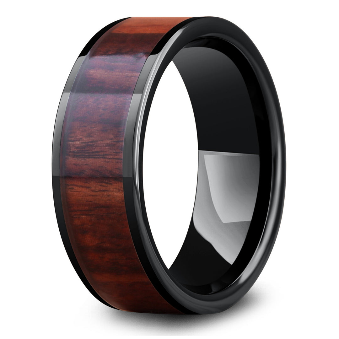 Muskoka Men s Black Wooden Ring 8mm Width Northern Royal LLC muskoka-men-s-black-wooden-ring-8mm-width-northern-royal-llc