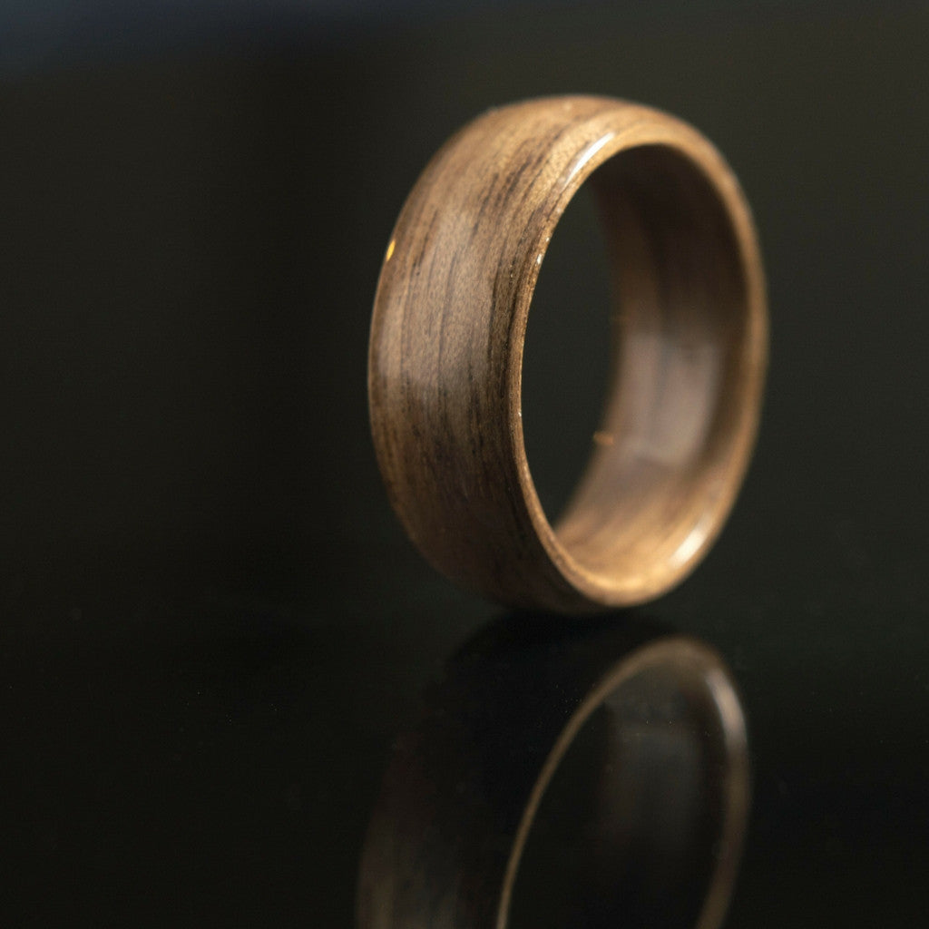 Walnut and copper bentwood ring top