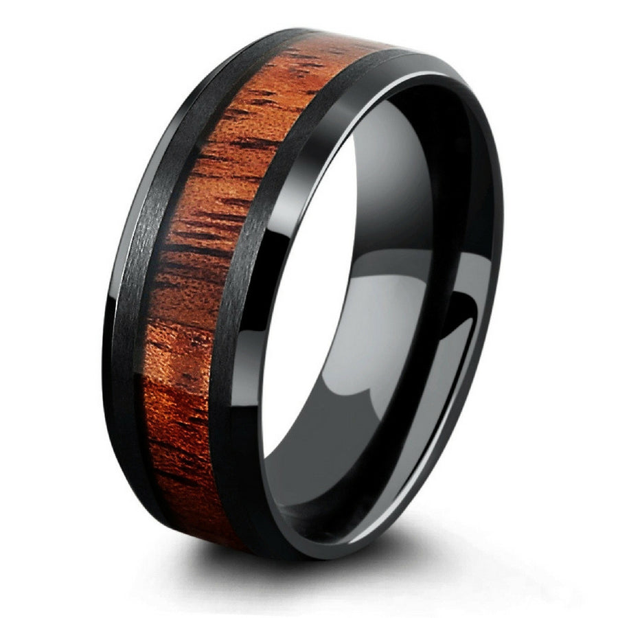 Yooper - Black Tungsten Wood Ring | Men's Wood Wedding Ring – Northern ...
