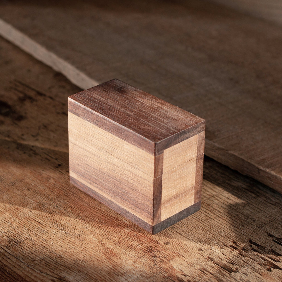 Slim Wooden Wedding Ring Box - Engrave a personal message on the box