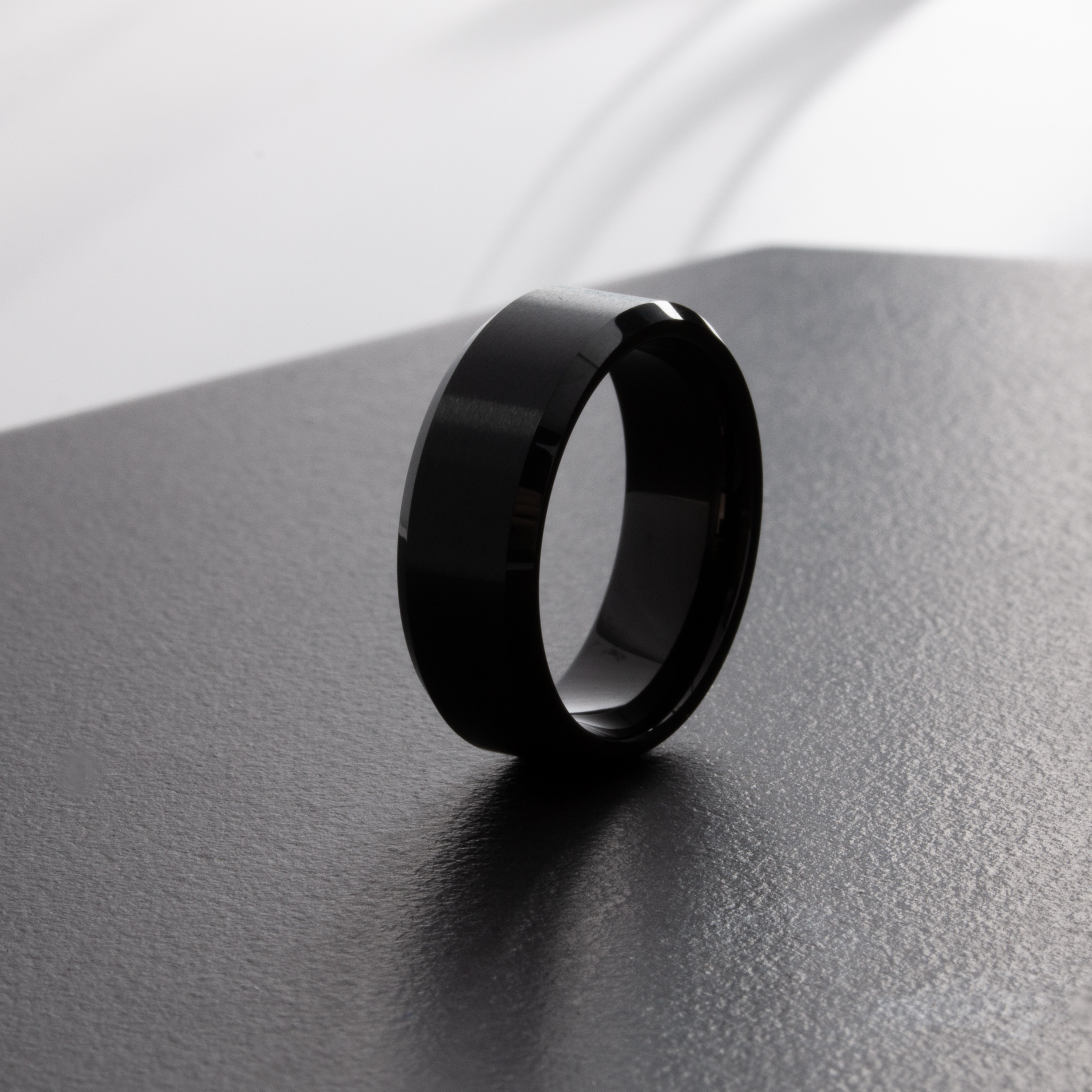 Black Viking Ring Tungsten Wedding Band Irish Ring Mens Wedding Band C–  Pillar Styles