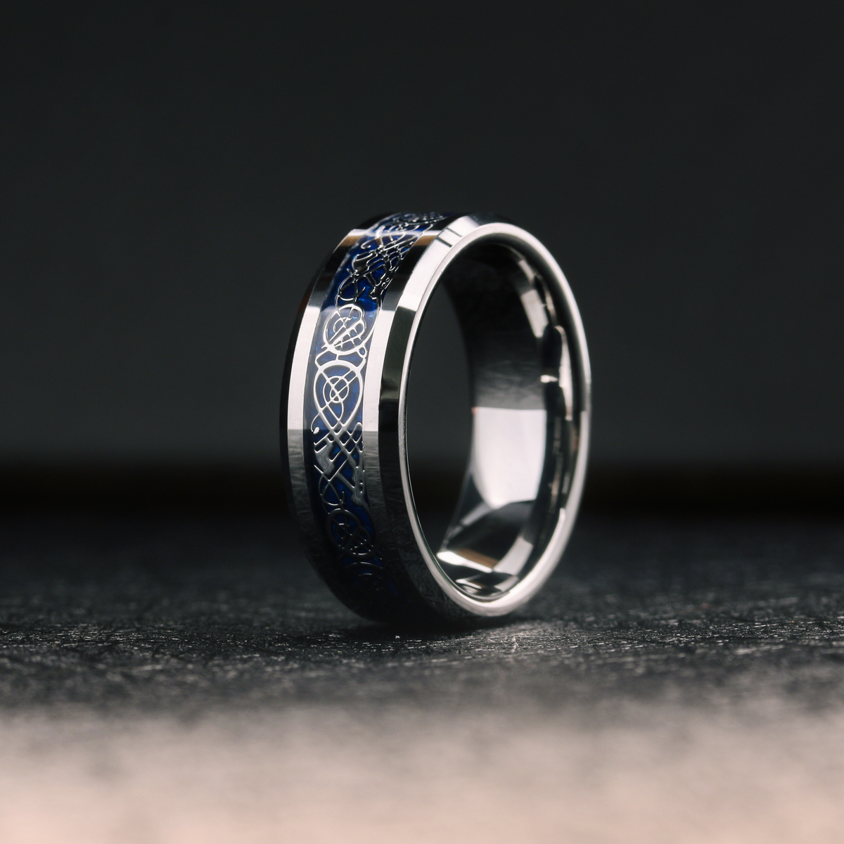 Ambiorix Celtic Ring | Men's Blue Celtic Wedding Band