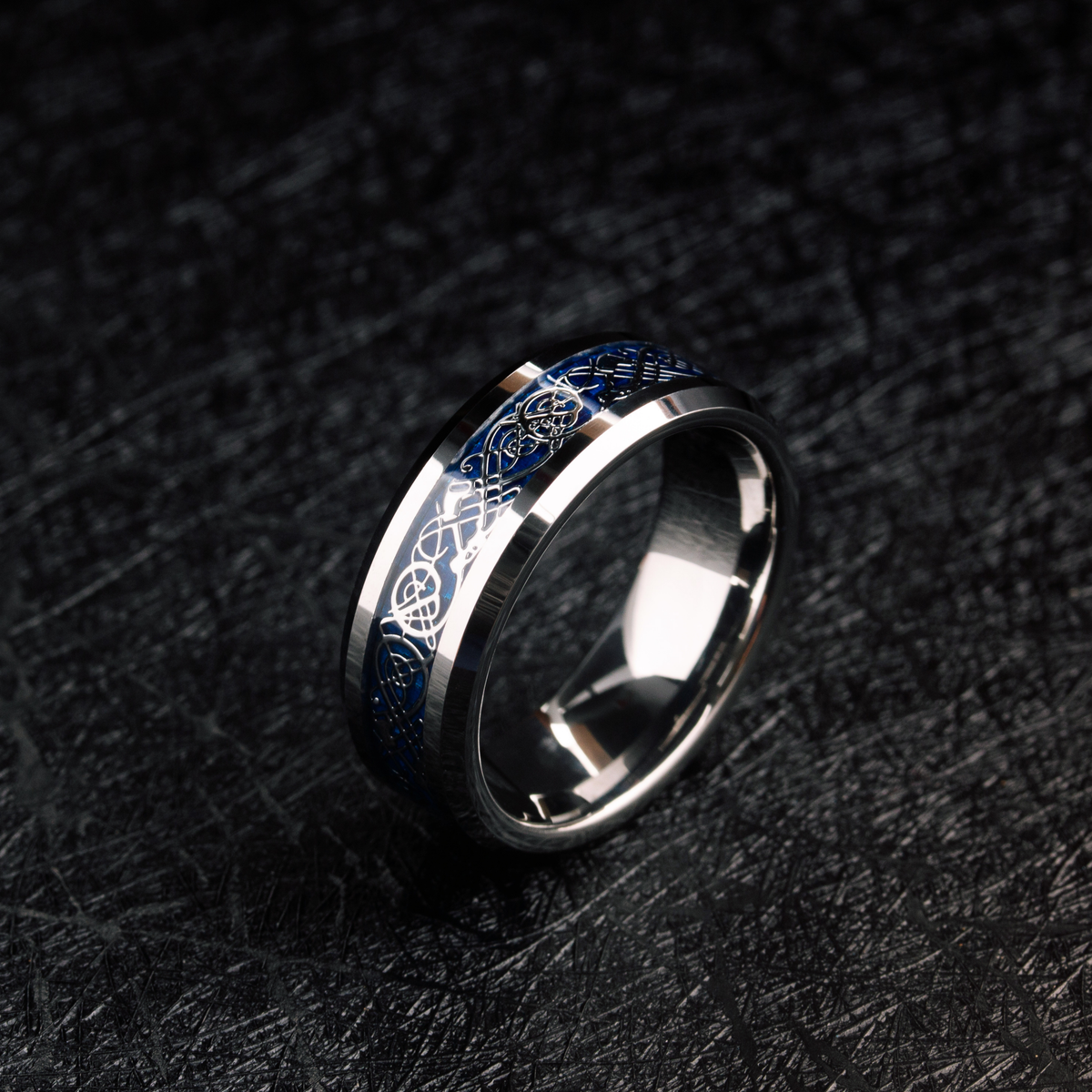 Ambiorix Celtic Ring | Men's Blue Celtic Wedding Band