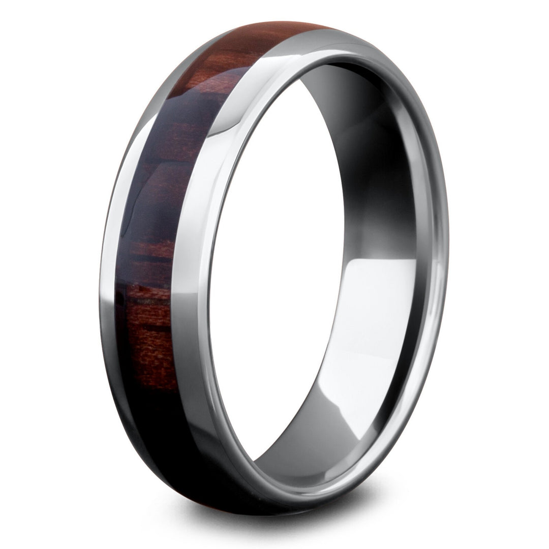 Men's Dark Wood Wedding Ring 