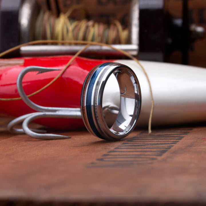 The Fishing Line Ring Men's Fishing Line Wedding Band Northern