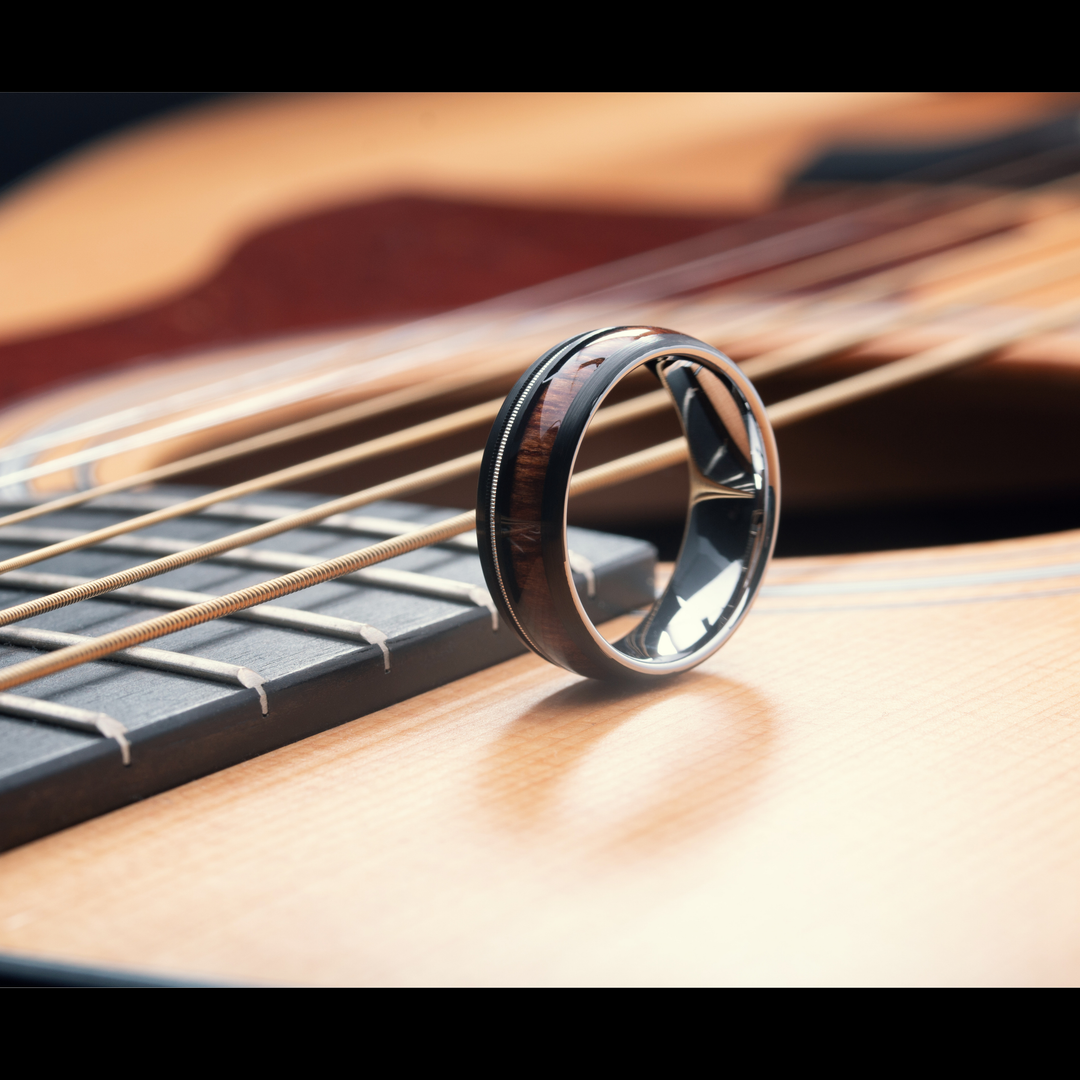 Men's Musician Wedding Ring | Men's Wedding Ring Guitar String