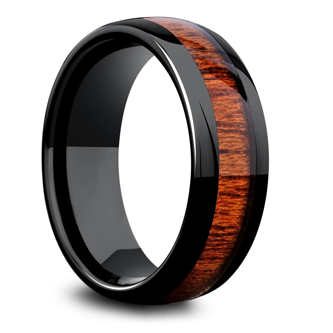 Men's Black Wooden Wedding Ring