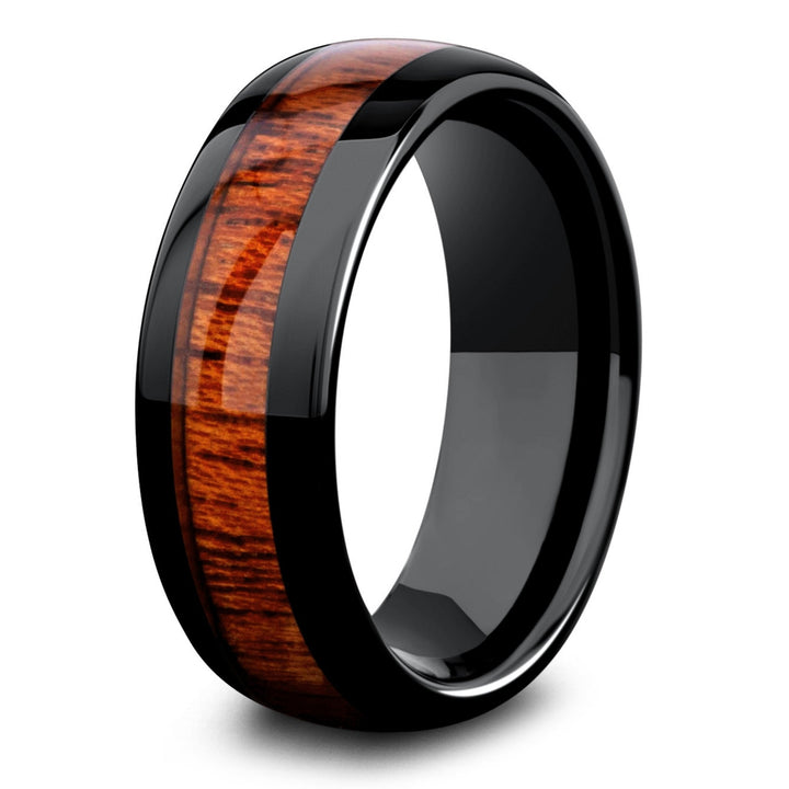 Men's Black Wooden Ring