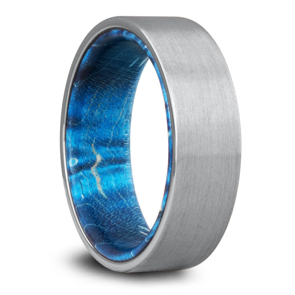Men's Blue Wooden Wedding Ring