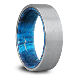 Men's Blue Wooden Wedding Ring