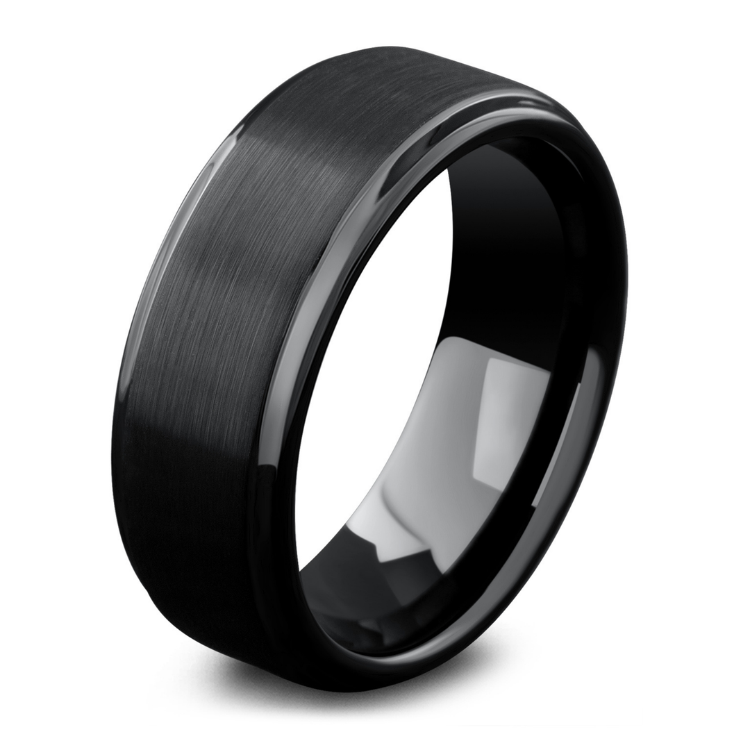 Mens Wedding Ring All Black