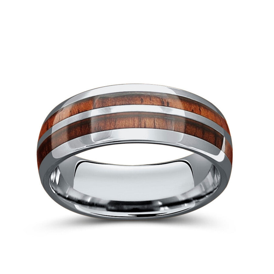 The Silver Wood Barrel Ring | Men's Whiskey Barrel Ring – Northern ...