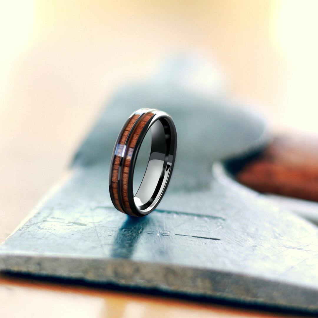Barrel Ring Men's Wooden Barrel Ring (6mm Width) | The Whiskey Barrel Ring ...