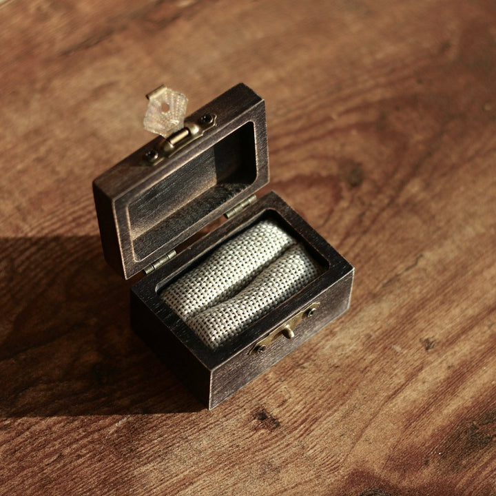 Mens Wood Wedding Ring Box - Personalized Engraving 