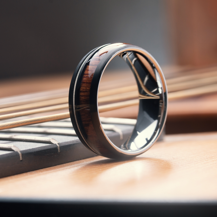 Men's Guitar String Wedding Ring