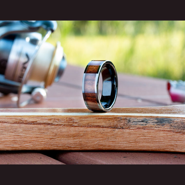 Men's Black Wooden Wedding Ring | The Outdoorsman Wedding Ring