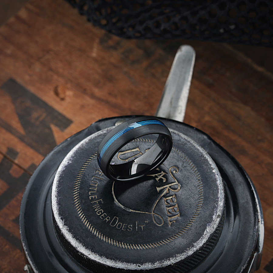 St. Clair Fishing Line Ring Men's Fishing Line Wedding Ring