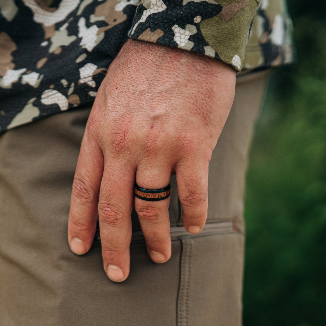 Banff - Black Wooden Wedding Ring