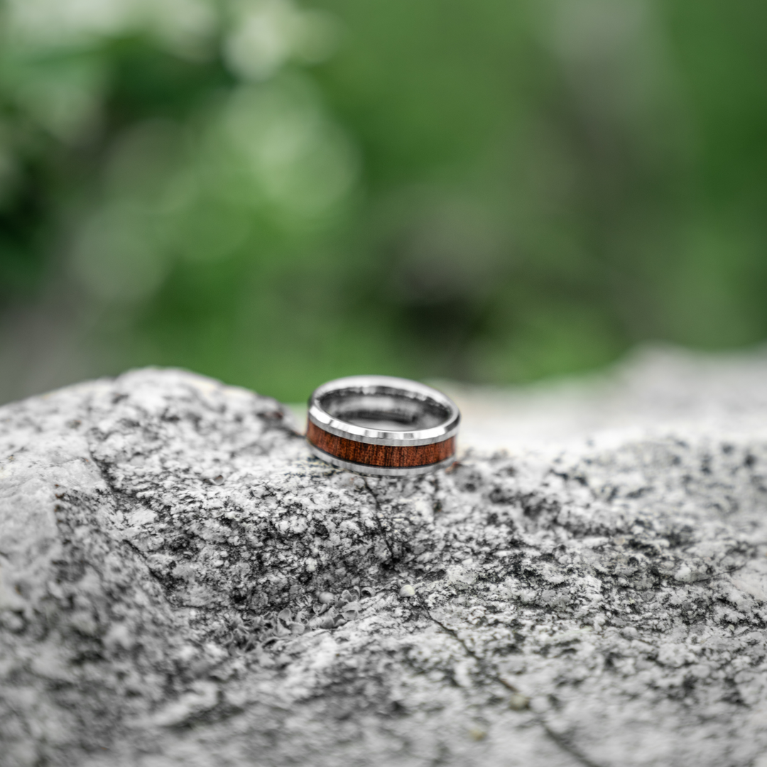 Wood and 2025 diamond wedding band