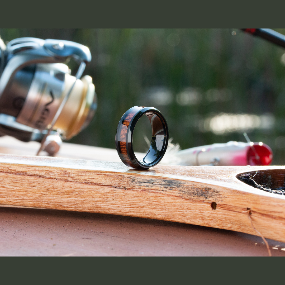 Yooper - Black Tungsten Wood Ring | Men's Wood Wedding Ring – Northern ...