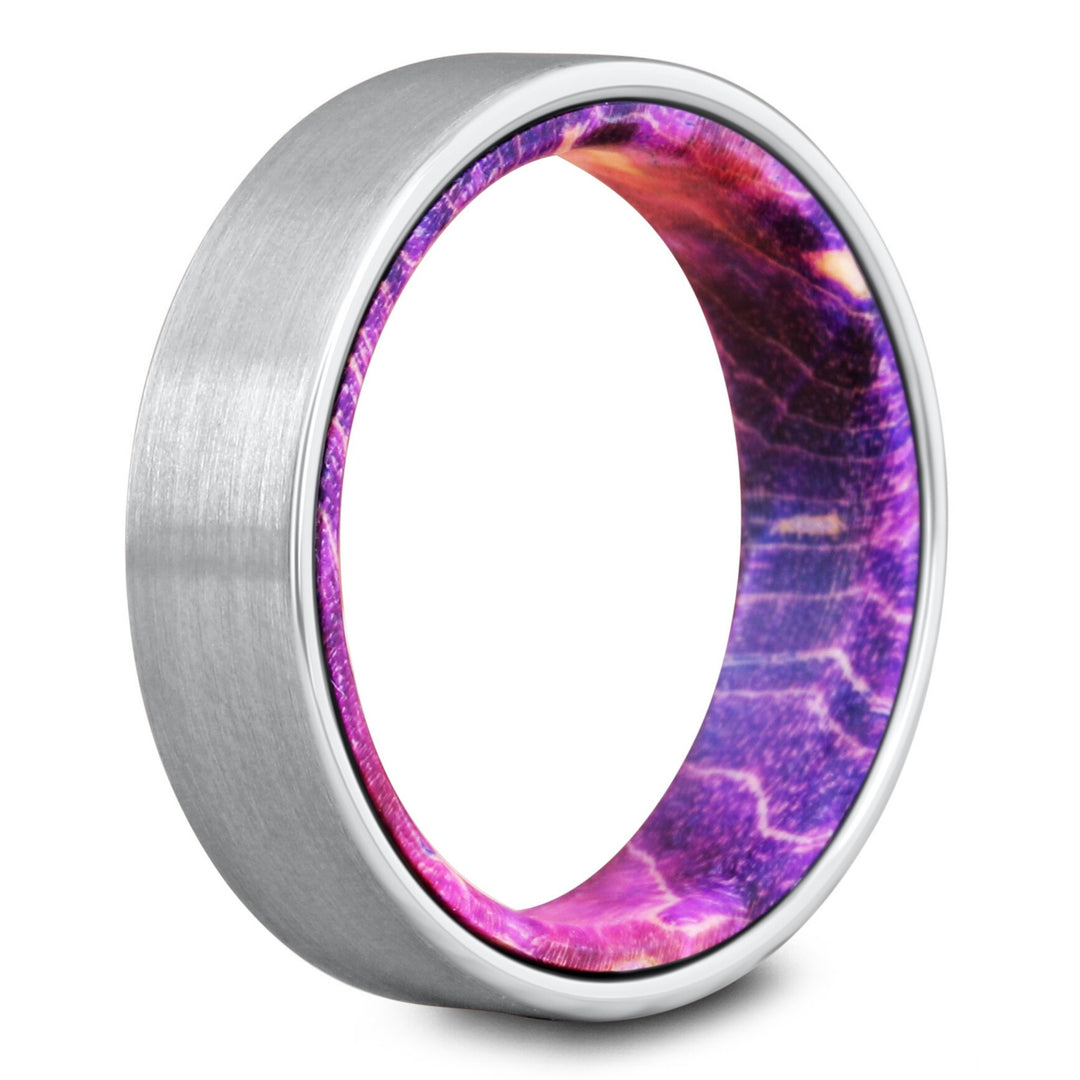 The Galaxy Tungsten Ring - Multi Color Wood