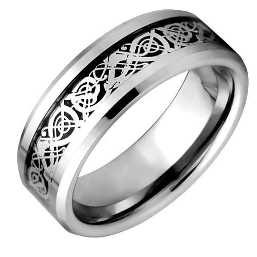 Black Celtic Tungsten Wedding Ring - NorthernRoyal - 1