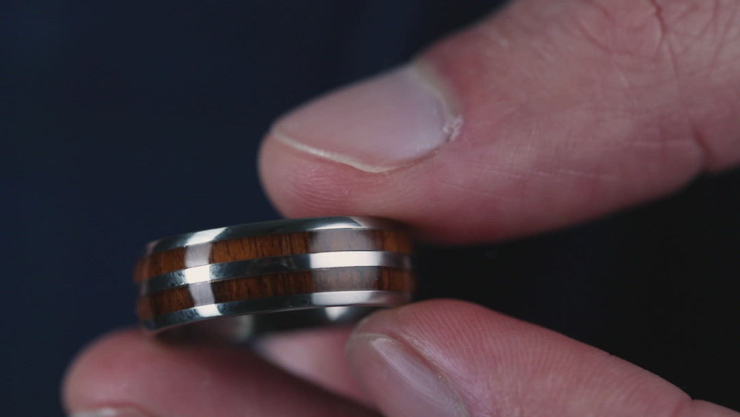 Men's Whiskey Barrel Ring Made Out of Titanium